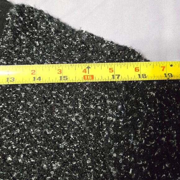 Cathy Daniels Sz XL Womens Black White Textured Knit Cardigan - Picture 4 of 7